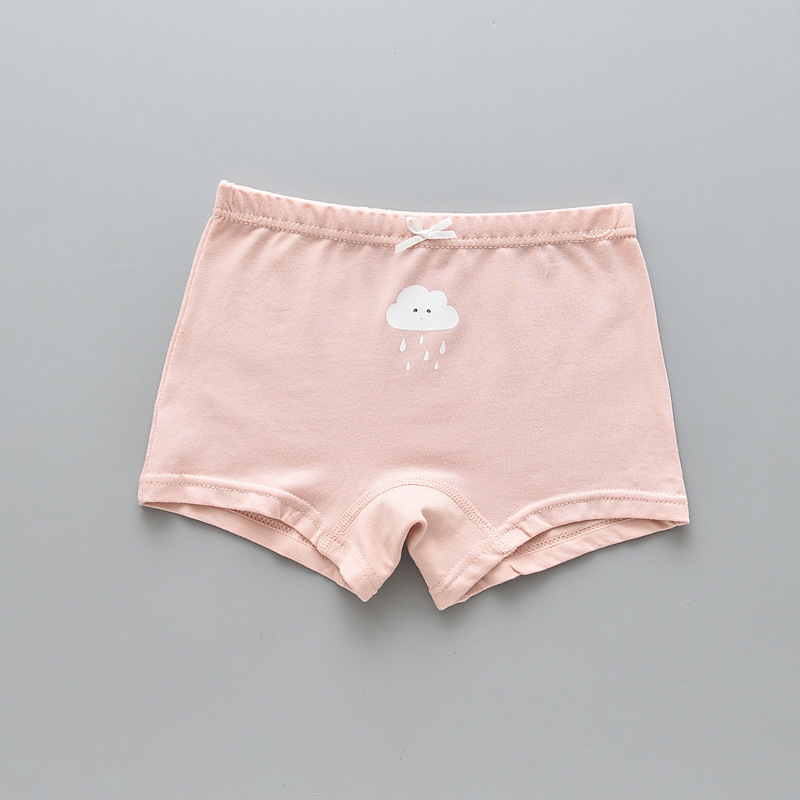 fob儿童内裤女童印云朵平角内裤2-12岁女生5条装四角内裤