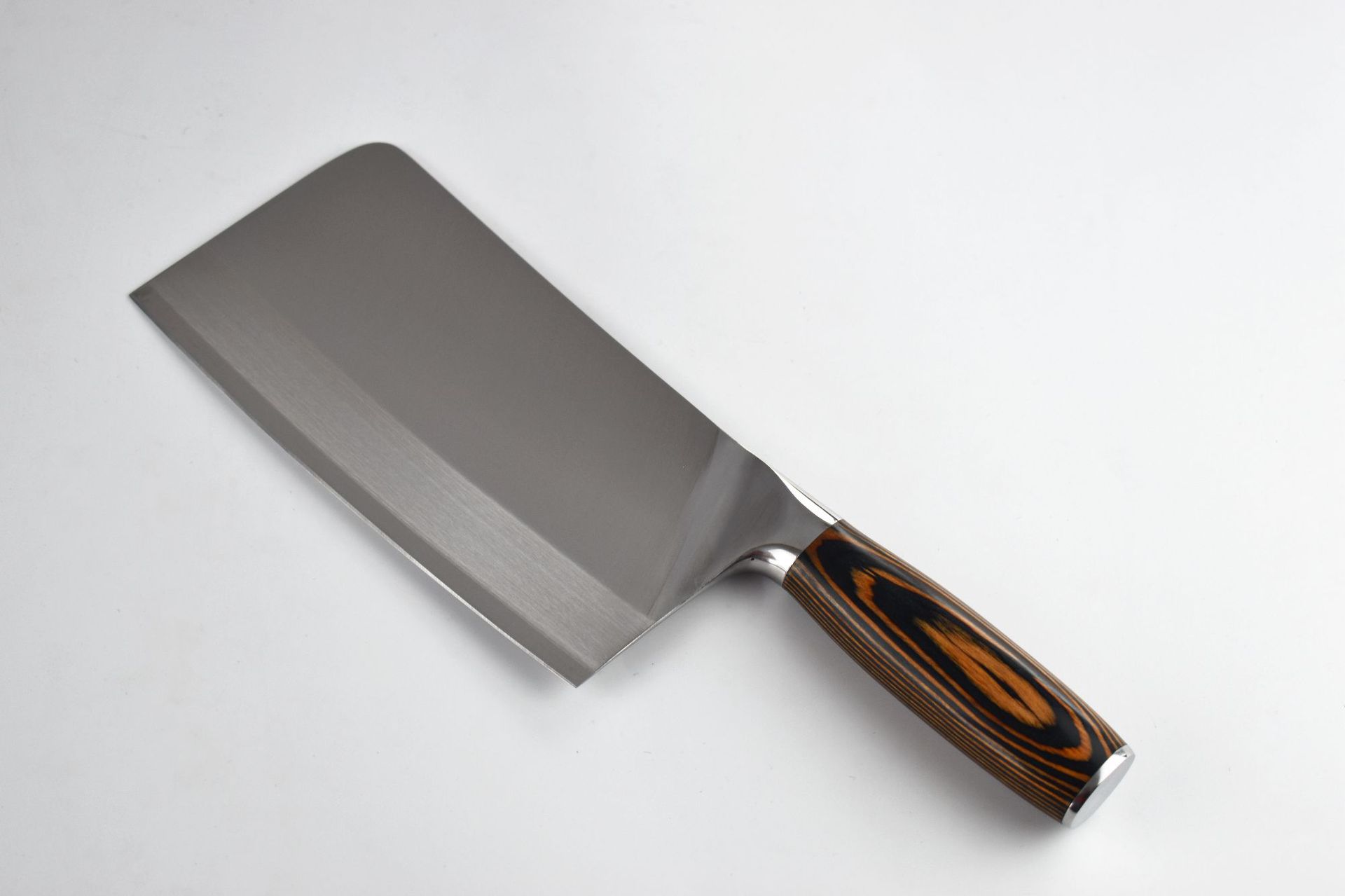 阳江菜刀 厨房刀具 双钢头黑黄彩木圆柄砍骨刀 德国4116材质