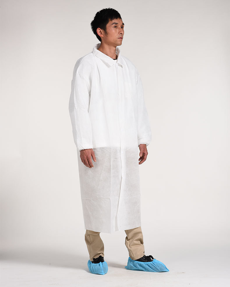 食品厂白大褂长袖工作服实验室服可定制logo参观服白色长褂工装服