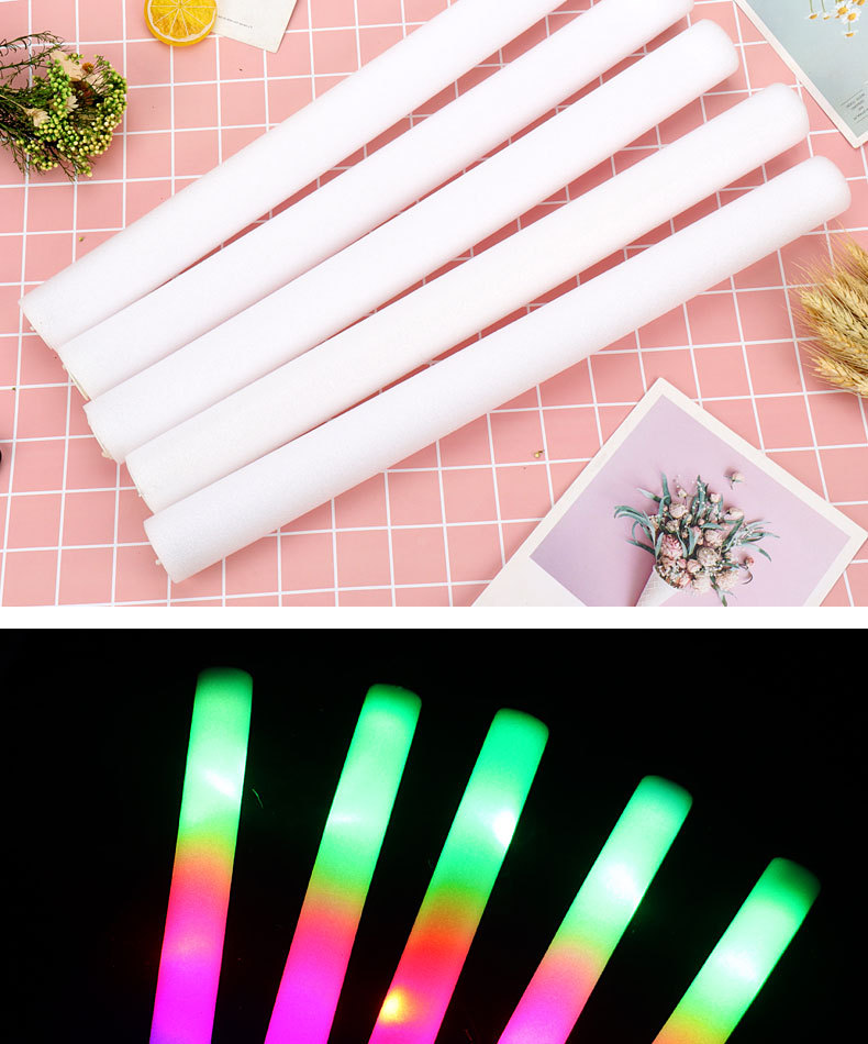 发光海绵棒 七彩荧光海绵棒 演唱会道具晚会礼品赠品氛围厂家批发