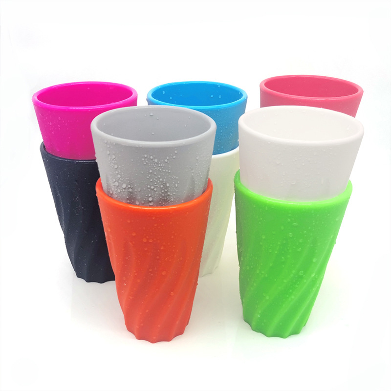 新款杯子硅胶水杯活动礼品水杯跨境亚马逊圣诞礼物厂家定制logo