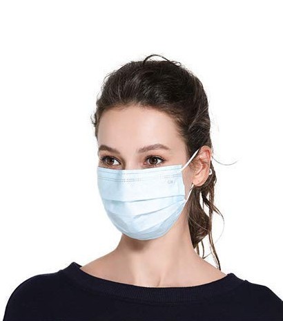 一次性平面口罩三层防护防尘过滤民用现货无纺布加熔喷布卫生口罩