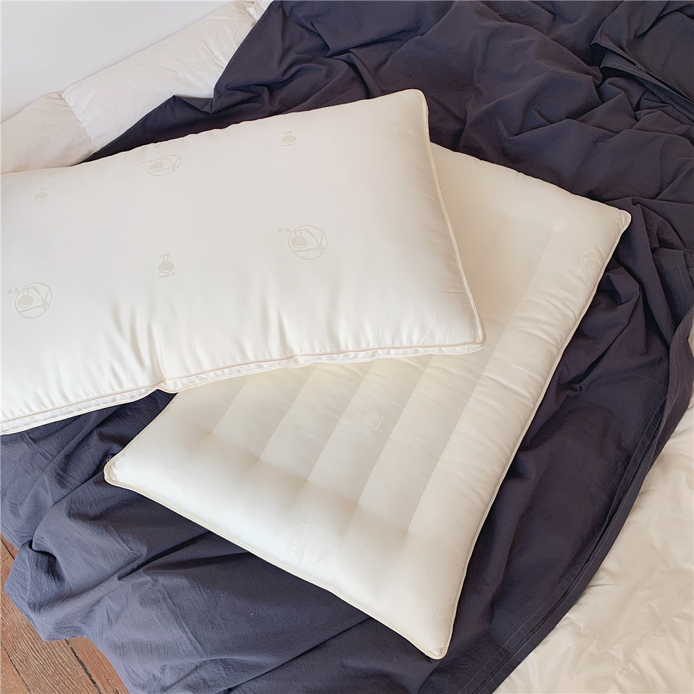 cotton soybean fiber pillow low pillow cotton single student cervical spine protection pillow soft glutinous breathable medium and high pillow short pillow