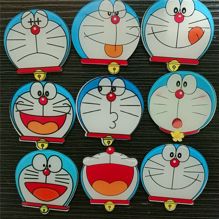 原宿亚克力胸针 可爱叮当猫徽章哆啦a梦儿童别针 diy手机贴片批发