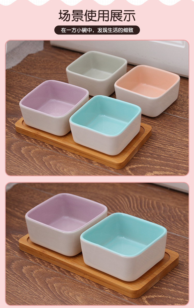 陶瓷水果色仓鼠食碗金丝熊西施熊小碗食盆防咬防翻迷你碟子宠物碗