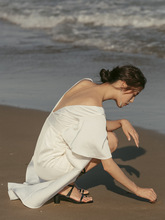沙滩裙2020新款超仙白色露背连衣裙女海边度假长裙性感气质仙女裙