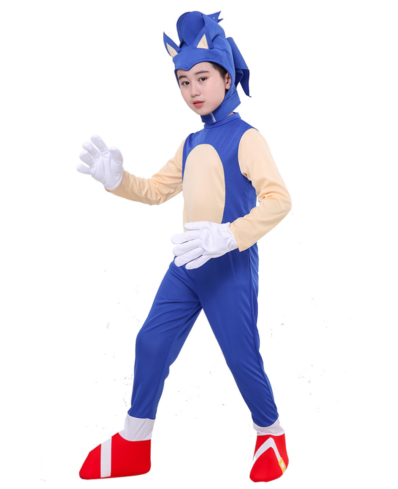 索尼克服装cosplay动漫 万圣节sonic刺猬装扮表演服音速小子衣服