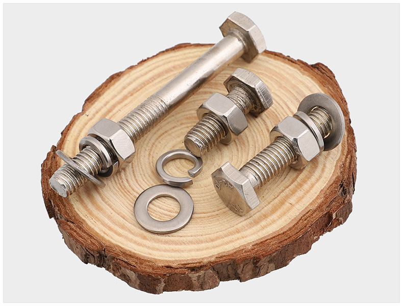 m6m8 201不锈钢外六角螺丝螺母套装螺栓垫片全套*10x12x16x20x120