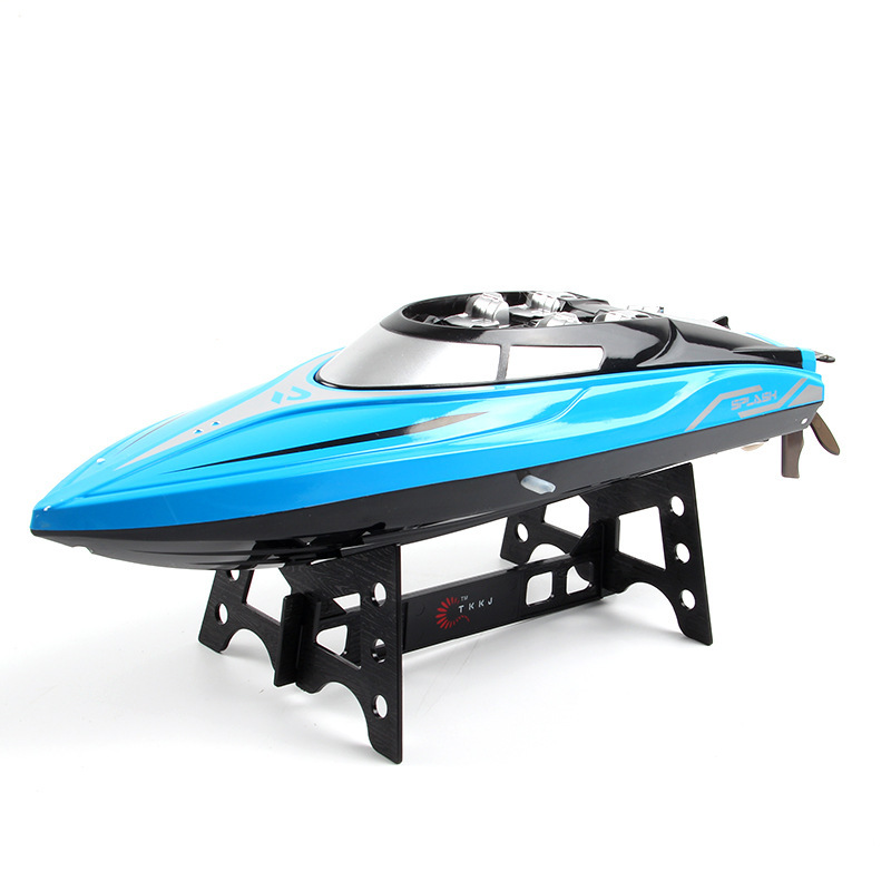 天科h108 高速电动遥控船防水自动翻船玩具儿童室内船艇模型玩具