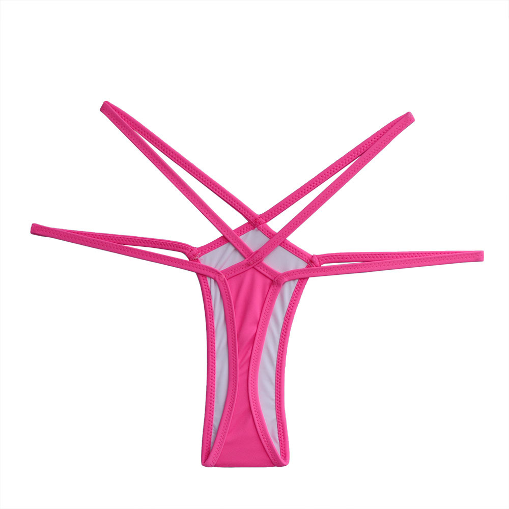 速卖通超级性感黑色比基尼裤子丁字t裤bikini泳裤露臀