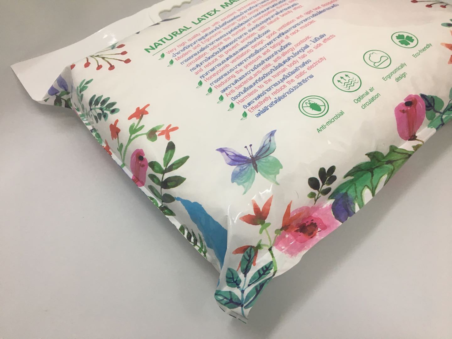 枕头包装袋泰国乳胶枕头礼品袋手提袋外包装袋花纹枕芯真空压缩袋