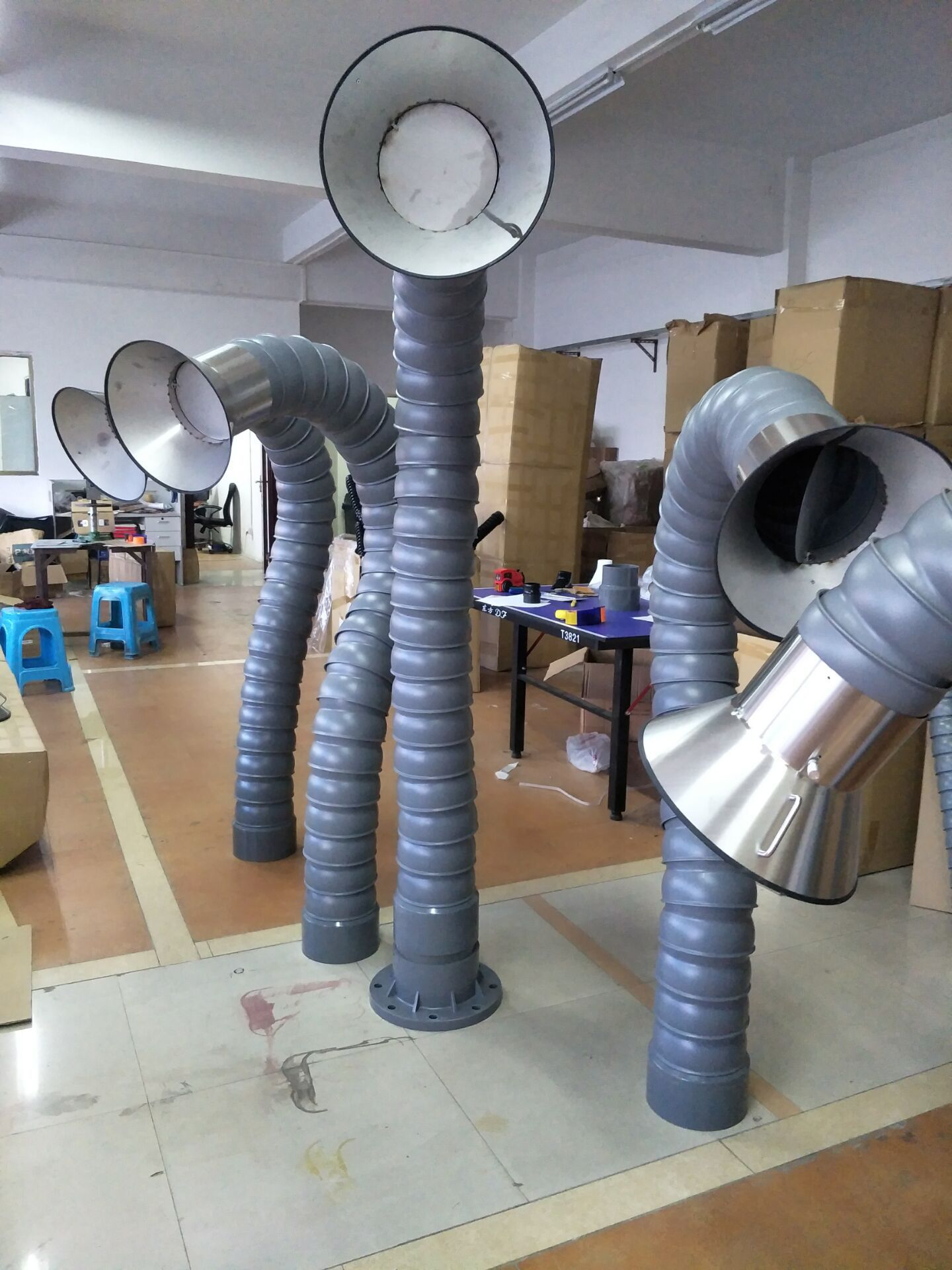 新品工业除尘通风110mm万向定位竹节吸烟管免支撑焊锡艾灸抽烟管