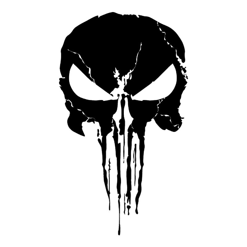 新色彩 汽车贴纸 小贴 骷髅头 引擎盖车贴侧门 punisher 外贸热销-阿