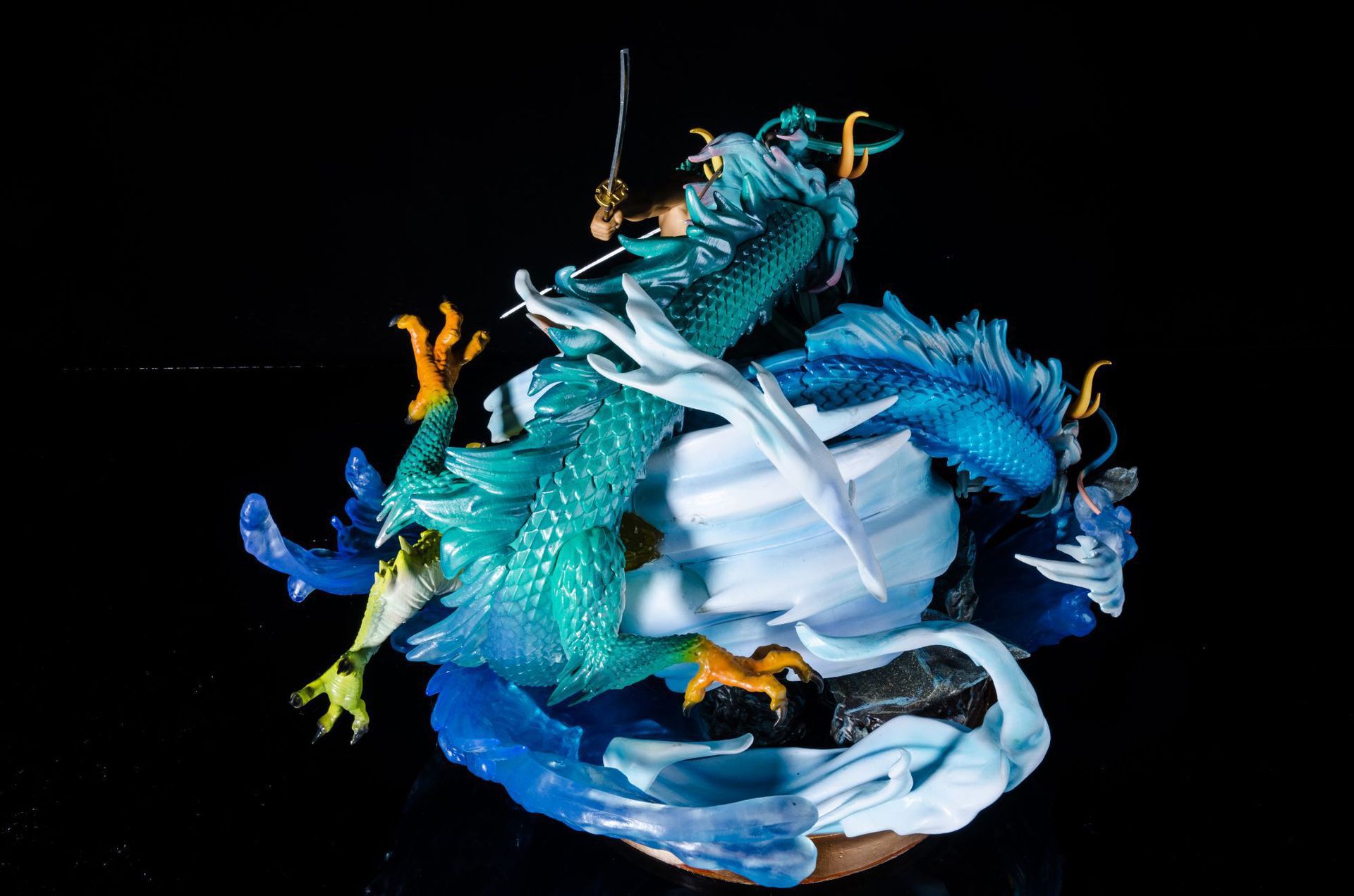 海贼王 gk 超大 三千世界 三头索隆 龙卷风 雕像 模型盒装手办