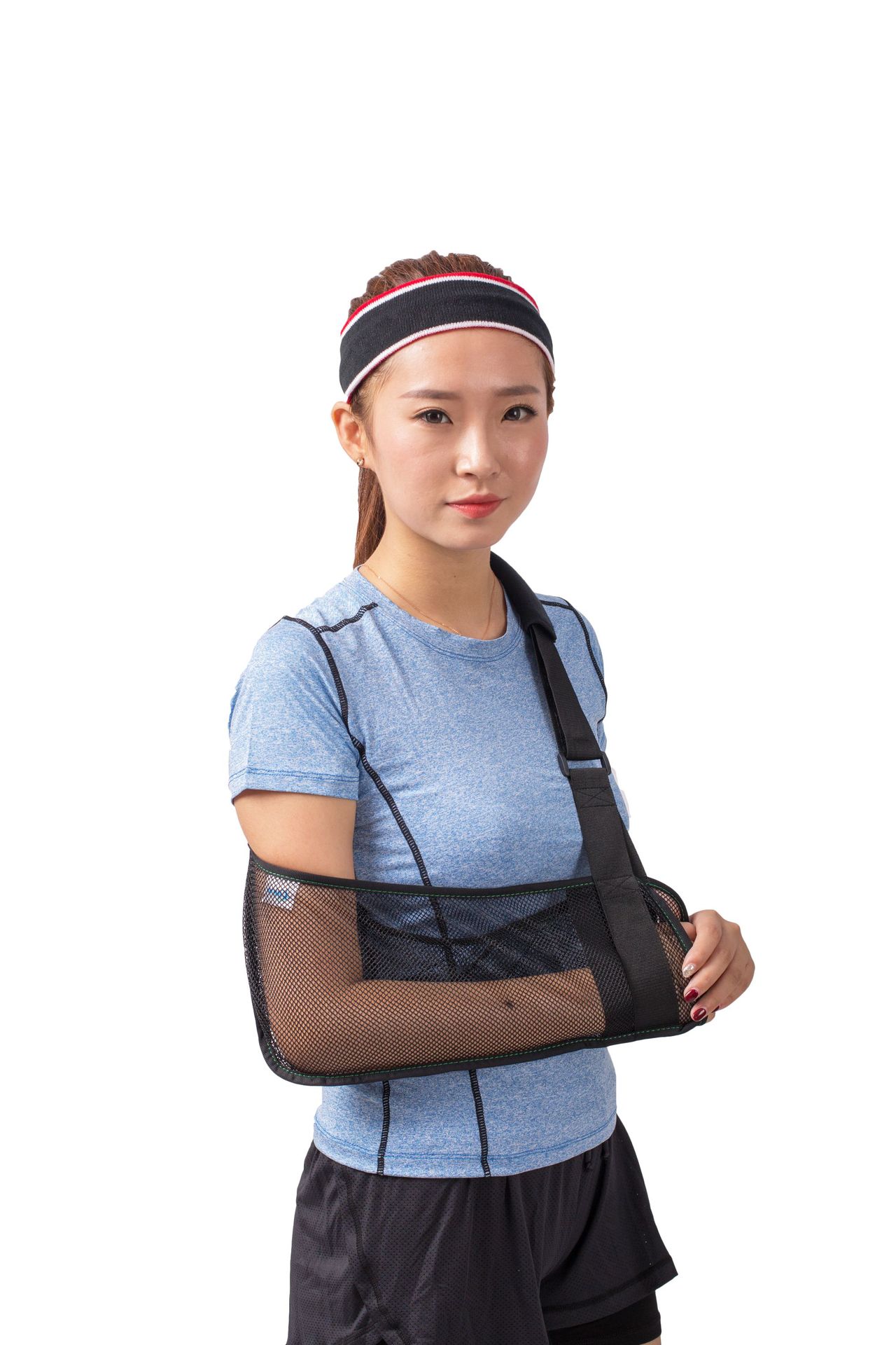 全国供应前臂吊带肩肘腕托带胳膊骨折固定网状轻薄透气前臂吊带