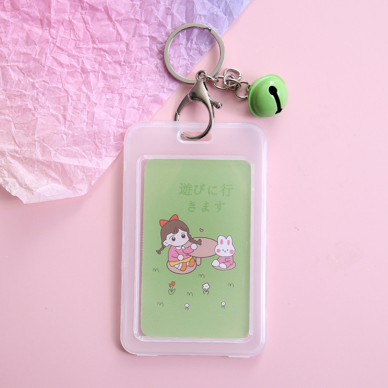 Cute Ins Transparent Bus Card Case Protective Cover Cartoon Student Campus Meal Card School Card Access Control Card ID Card Case