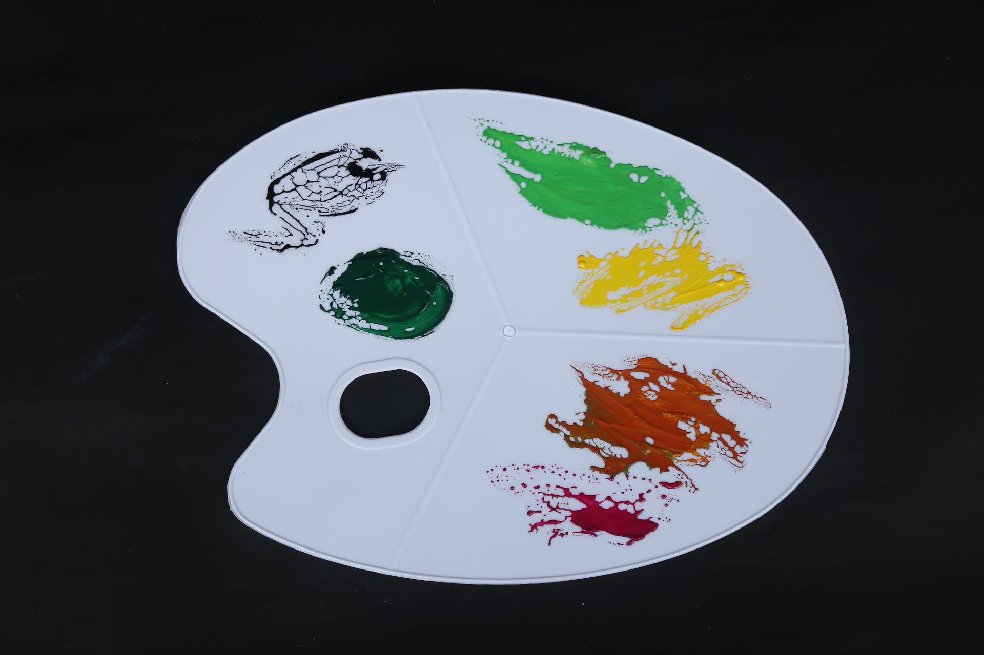 货源供应调色板 椭圆形 三线调色板,调色盘,调色盒 颜料调色盘