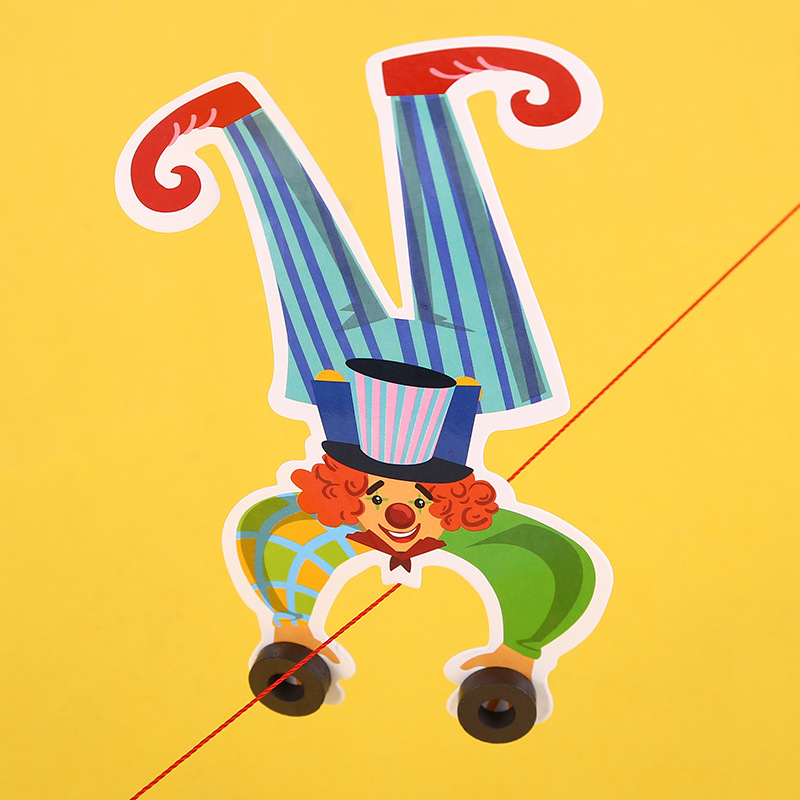 创意自制小丑走钢丝科学力学平衡教具重心原理实验手工教学器材