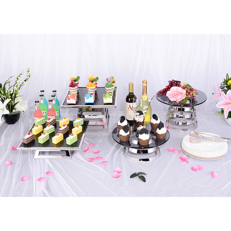 欧式自助餐甜品台展示架摆件创意冷餐会茶歇摆台果盘蛋糕点心架子