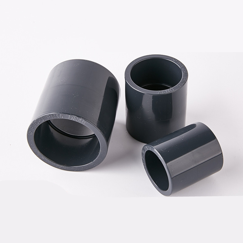 三佑pvc给水管配件塑料对接头 upvc管短接头直接化工管件直通管箍