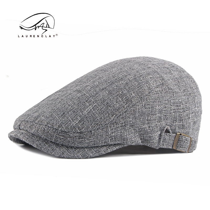 Foreign Trade Spring, Summer and Autumn Cotton and Linen Beret Men's Peaked Cap British Retro Breathable Simple Light Board Advance Hats Women