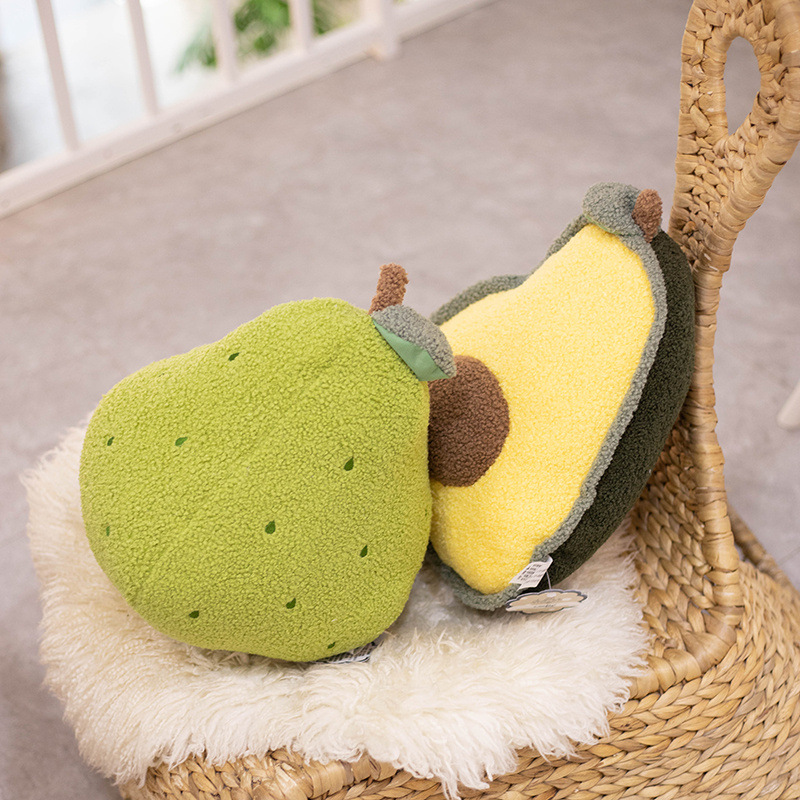 网红水果牛油果毛绒抱枕香蕉靠垫少女心生日礼物