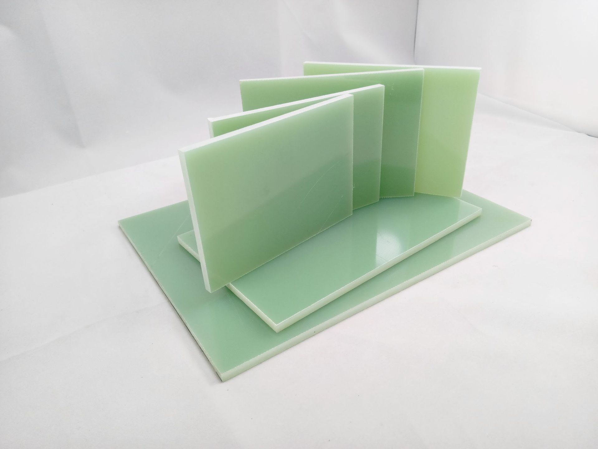 水绿色玻纤板环氧板耐高温好加工适用波峰焊治具盖板白色玻纤板
