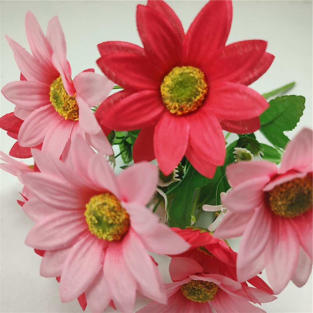 5杈10头珍珠大丽菊 田野水草塑料工艺品仿真植物婚庆手捧绢花假花