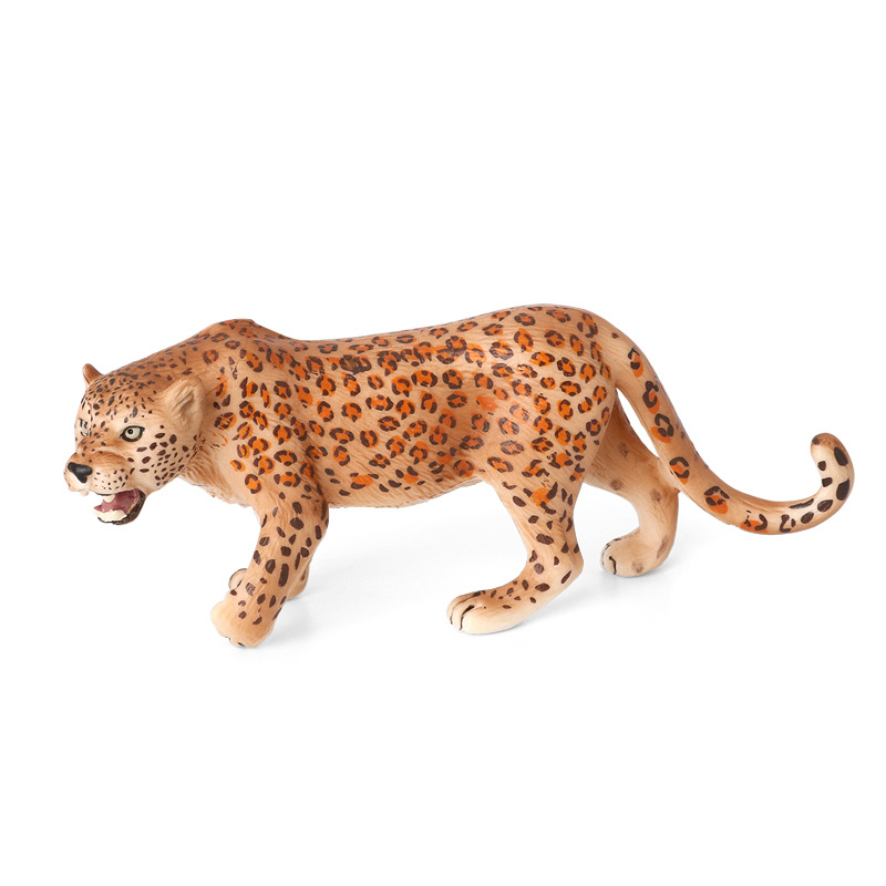 跨境仿真野生动物模型 小花豹模型 大花豹 豹子儿童实心玩具摆件