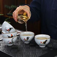 泡茶仔景德镇官窑手工陶瓷主人杯功夫茶具品茗杯单杯小茶杯