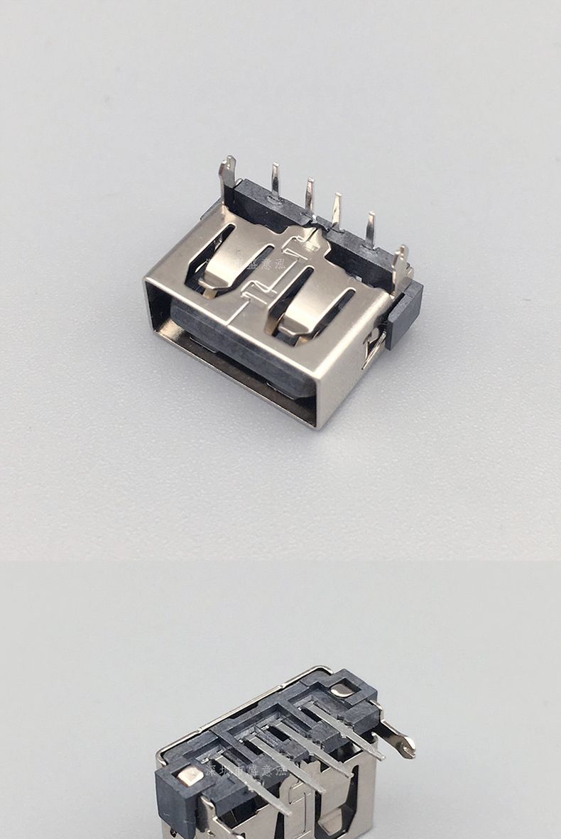 0a型后固定脚插板5.7直边黑胶 usb充电接口插座