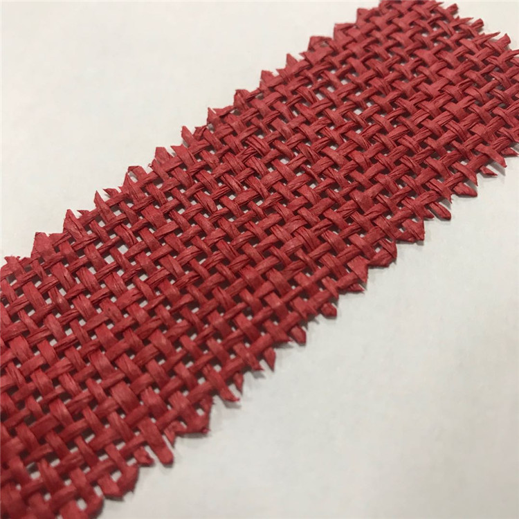 工厂直销环保编织草席 彩色纸编布十字平纹编织 工艺编织箱包鞋材