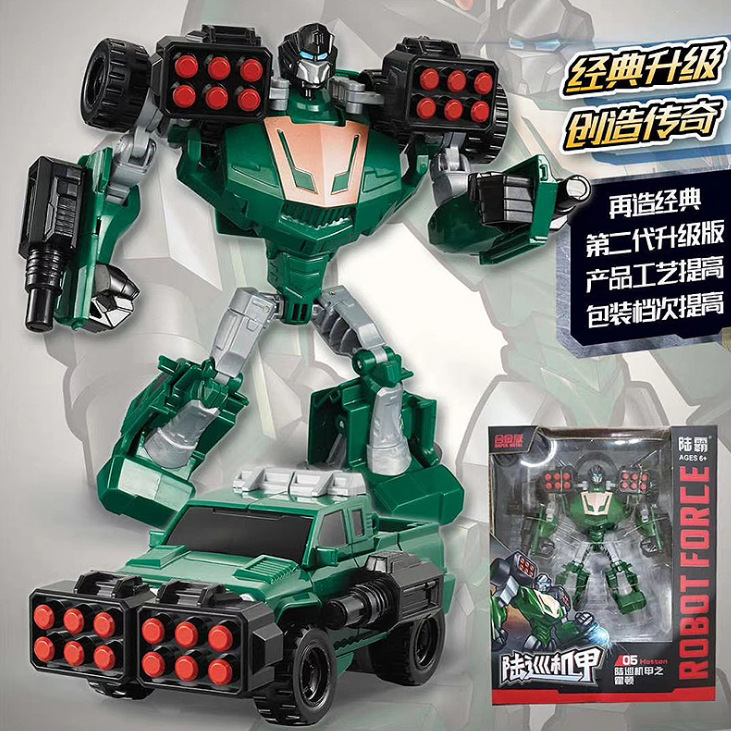 陆霸变形玩具金刚陆巡机甲汽车人飞机人机器人模型变形汽车赛快尔