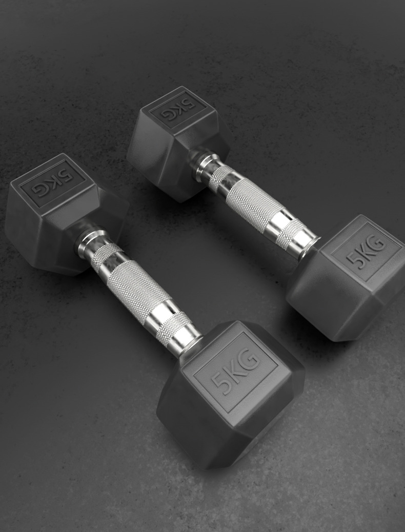 厂家直销电镀哑铃男士健身家用练臂肌器材20公斤30/50kg六角哑铃