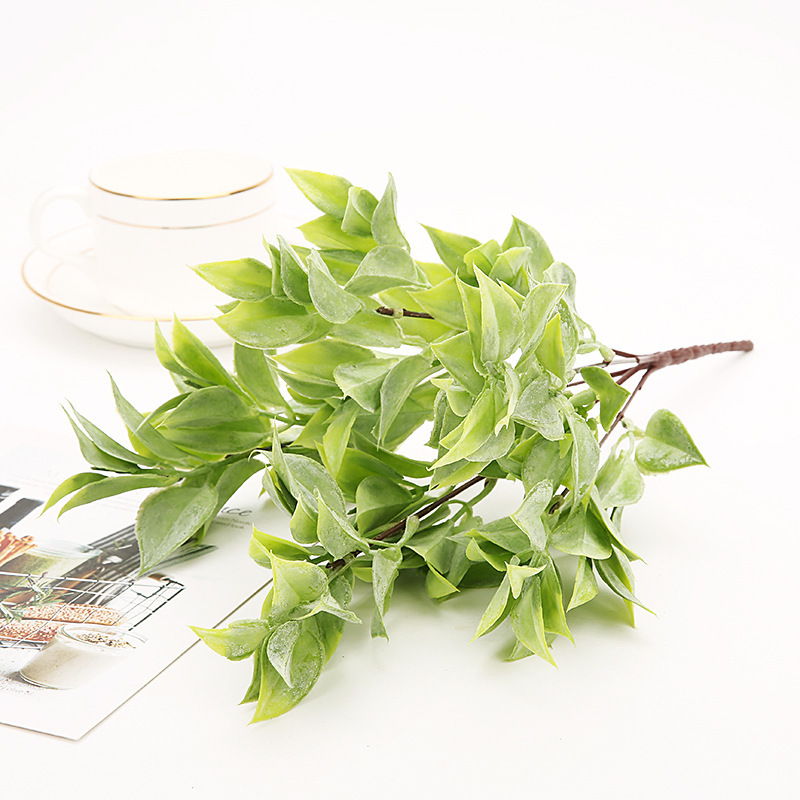 仿真鸡心草 绿植塑料花把束花盆栽装饰 植物背景墙装饰配材