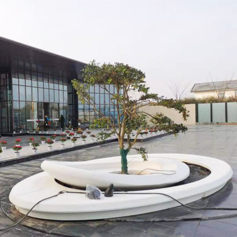 不锈钢金属树池抽象雕塑 户外异形花坛厂家定制公园绿化树池景观