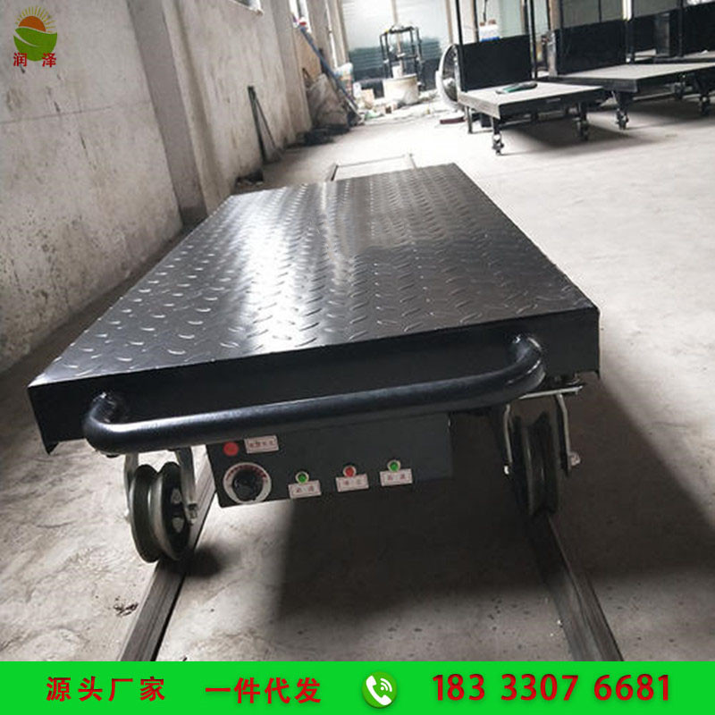 大棚拐弯轨道车蔬菜大棚运输平板直行车温室大棚遥控轨道车