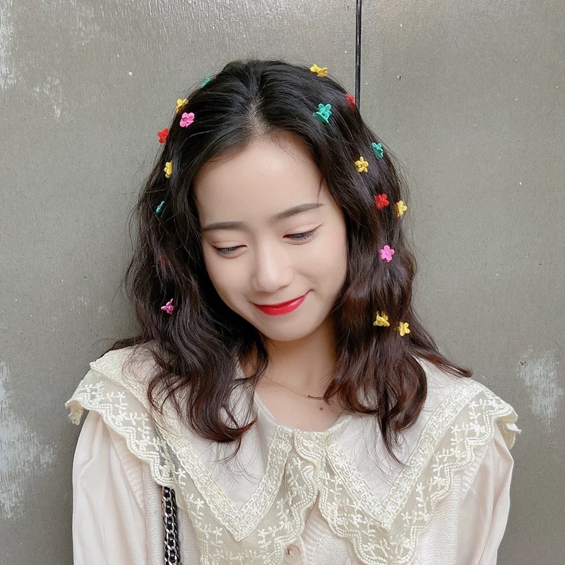 韩国泫雅同款发夹女彩色小花抓夹迷你小夹子网红发卡刘海夹发饰品