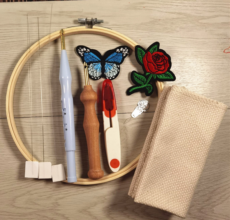 俄罗斯粗毛线戳戳乐铜管工具套装掇花针绣花diy刺绣针