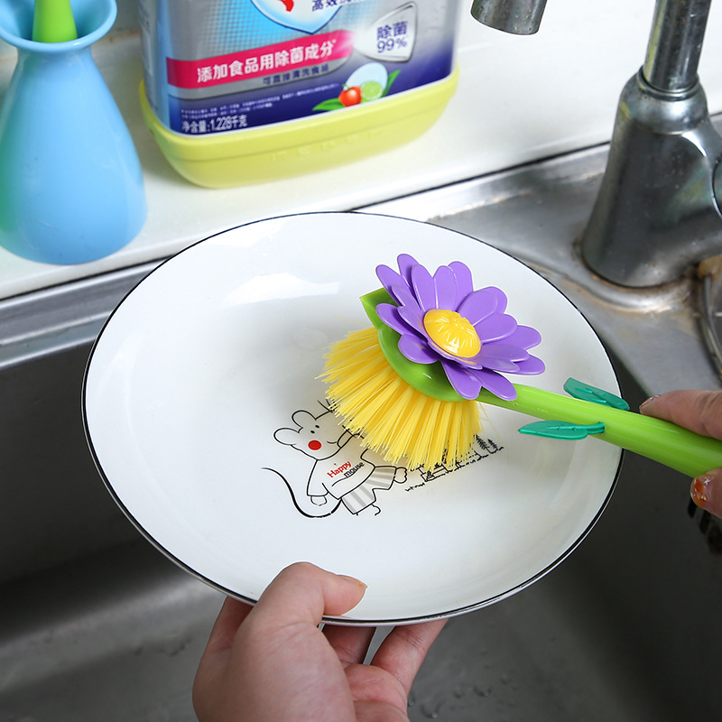 Zijinhua Long Handle Dish Brush Kitchen Supplies Dishwashing Brush Household Dish Brush Sub Sink Cooktop Cleaning Brush