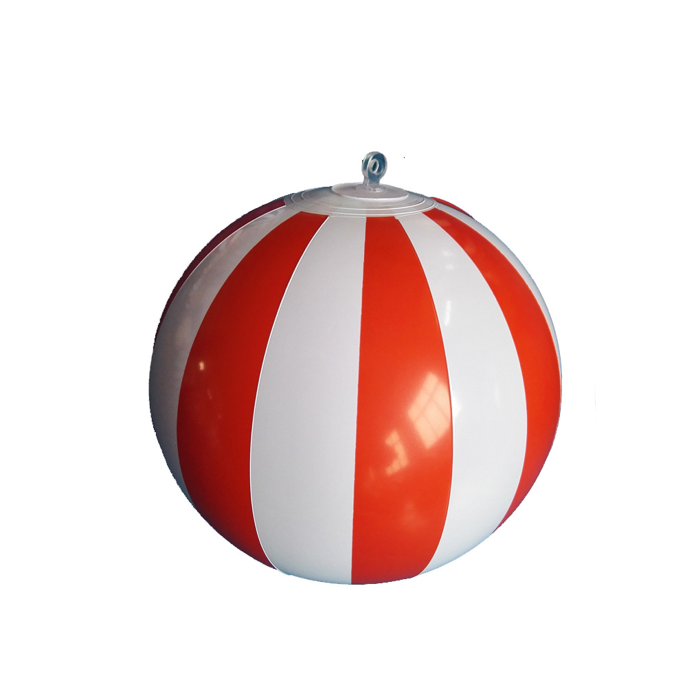 pvc充气沙滩球 红白球