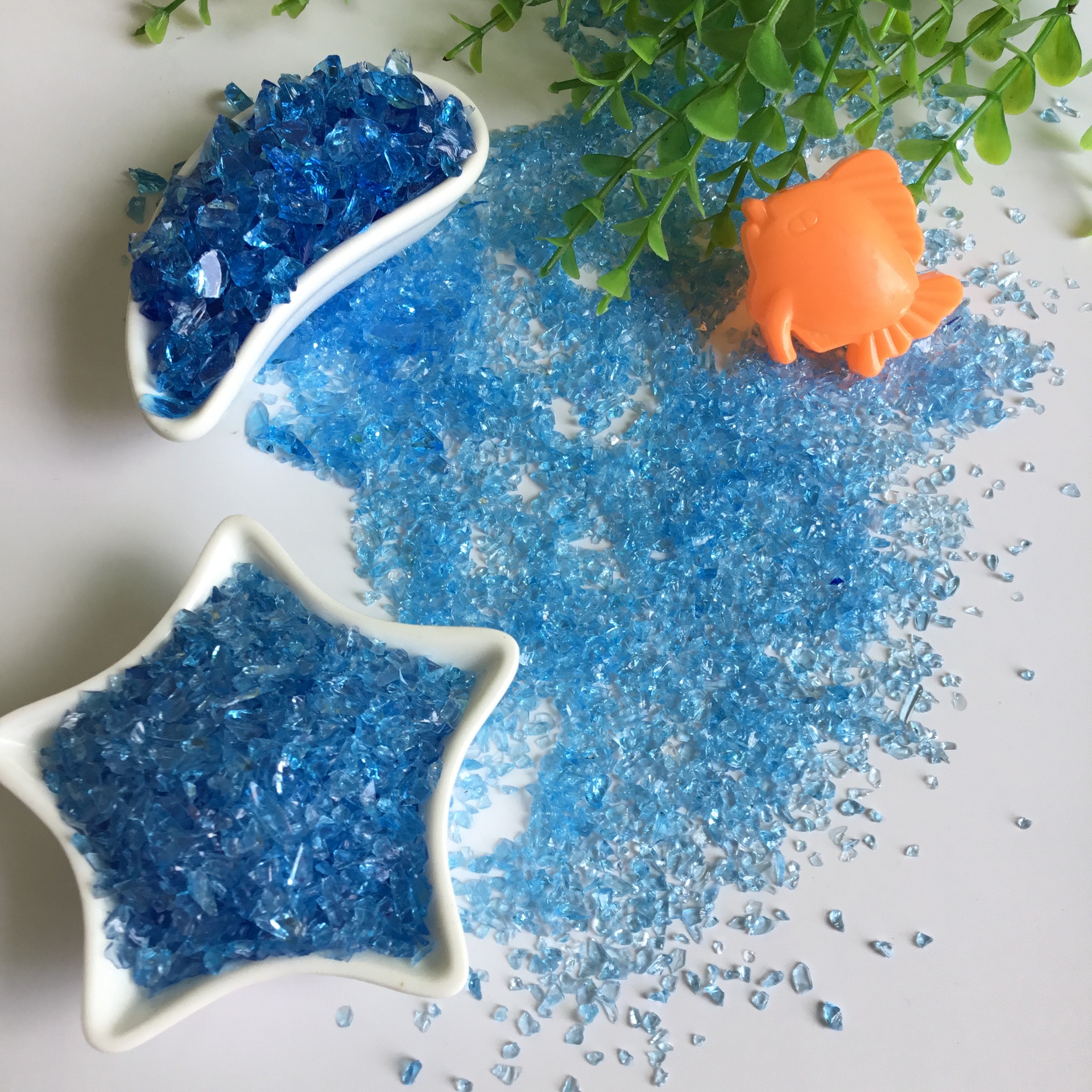 厂家大量供应原色 染色玻璃砂 原色彩色玻璃微珠量大从优