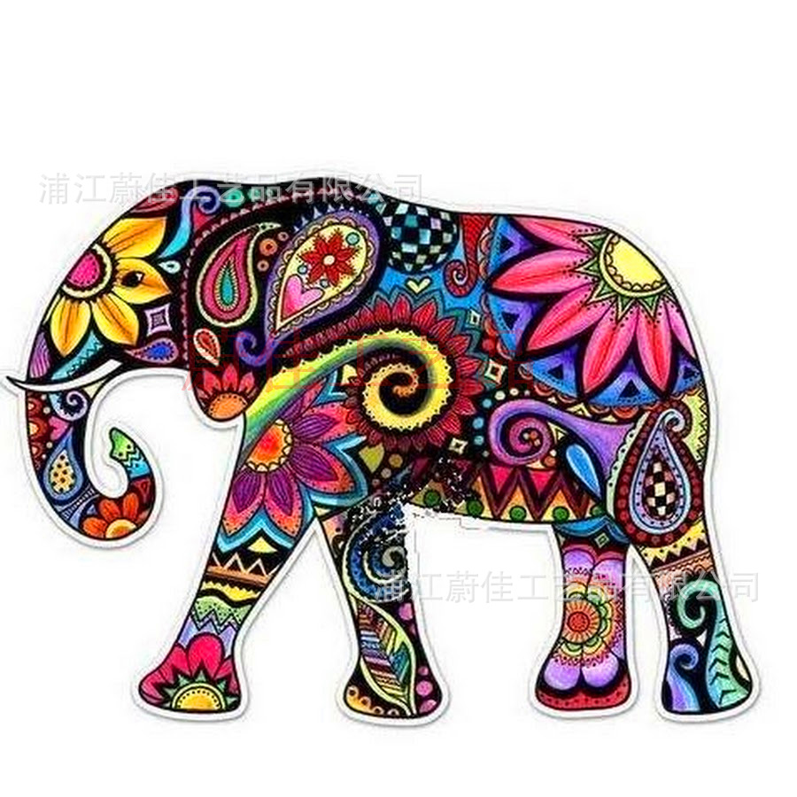 新款图片diy钻石画 彩色大象 跨境专供 点钻十字绣 厂家直销