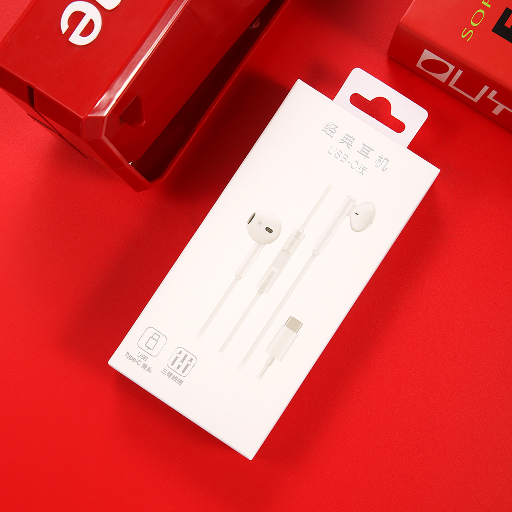 适用于huawei/华为cm33手机耳机type-c接口p20p30pro荣耀20入耳式