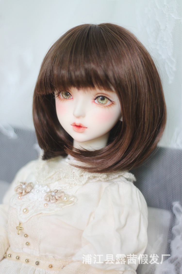 纵秀bjd sd 时尚 叶罗丽娃娃假发 齐刘海bobo头假毛头套 现货批发