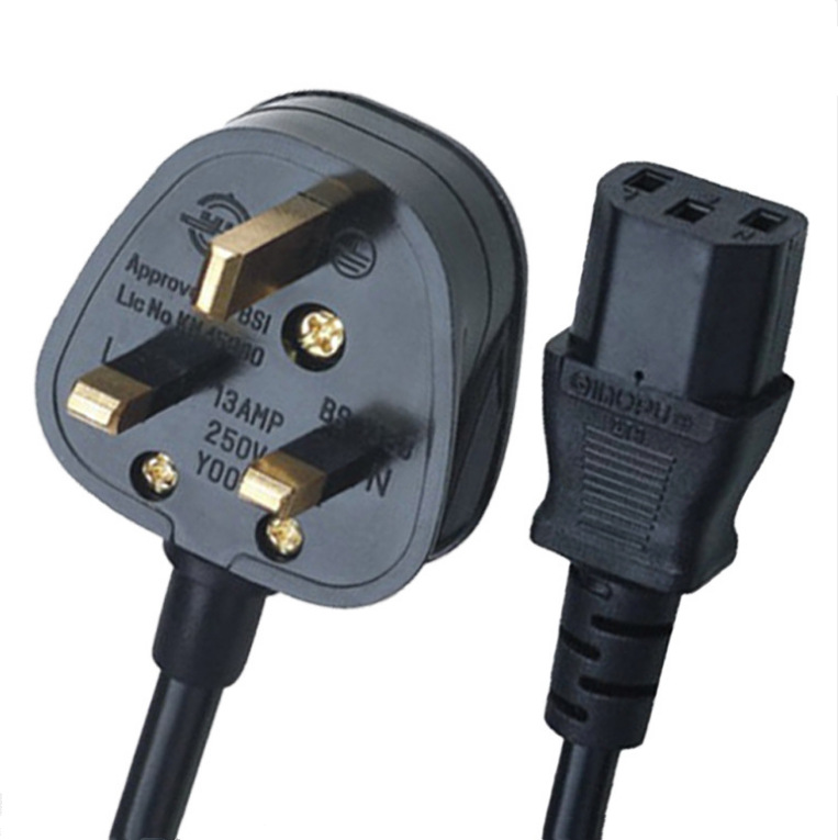 英规电源线 英国 马来西亚 新加坡装配插头带保险丝13a 品字尾