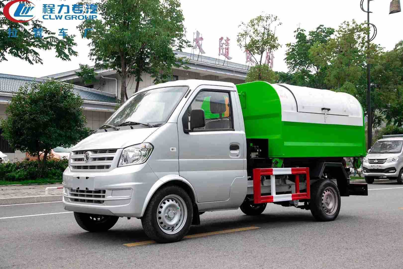 国六东风小康3立方勾臂式垃圾车厂家直销小区环卫挂桶垃圾回收车