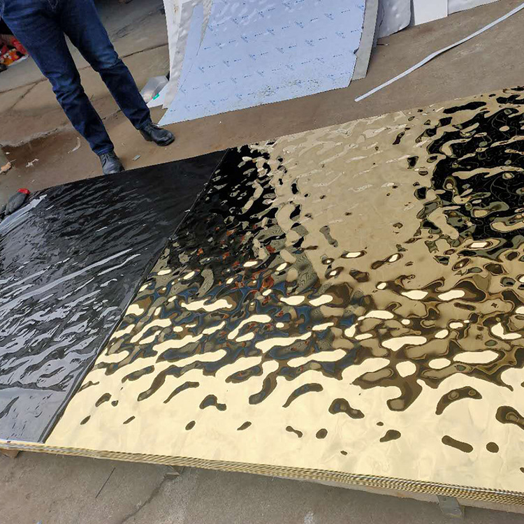 立体镜面不锈钢水波纹板压花吊顶天花背景墙面板厂家生产