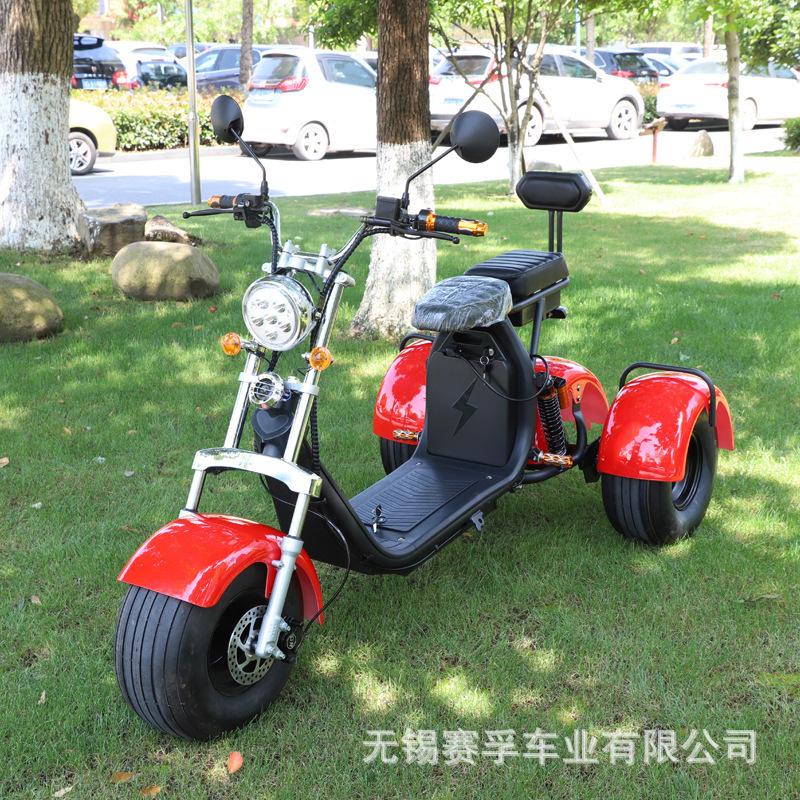 电动摩托车三轮哈雷车成人60v锂电池电动车带高尔夫支架越野车