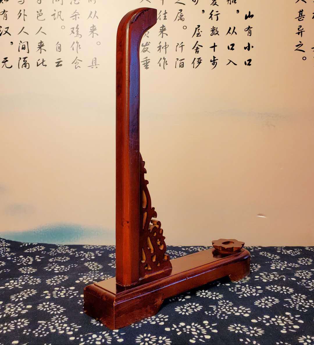 促销小号立式剑架桃木剑架剑托龙泉剑架花托剑架刀架吉祥如意剑架
